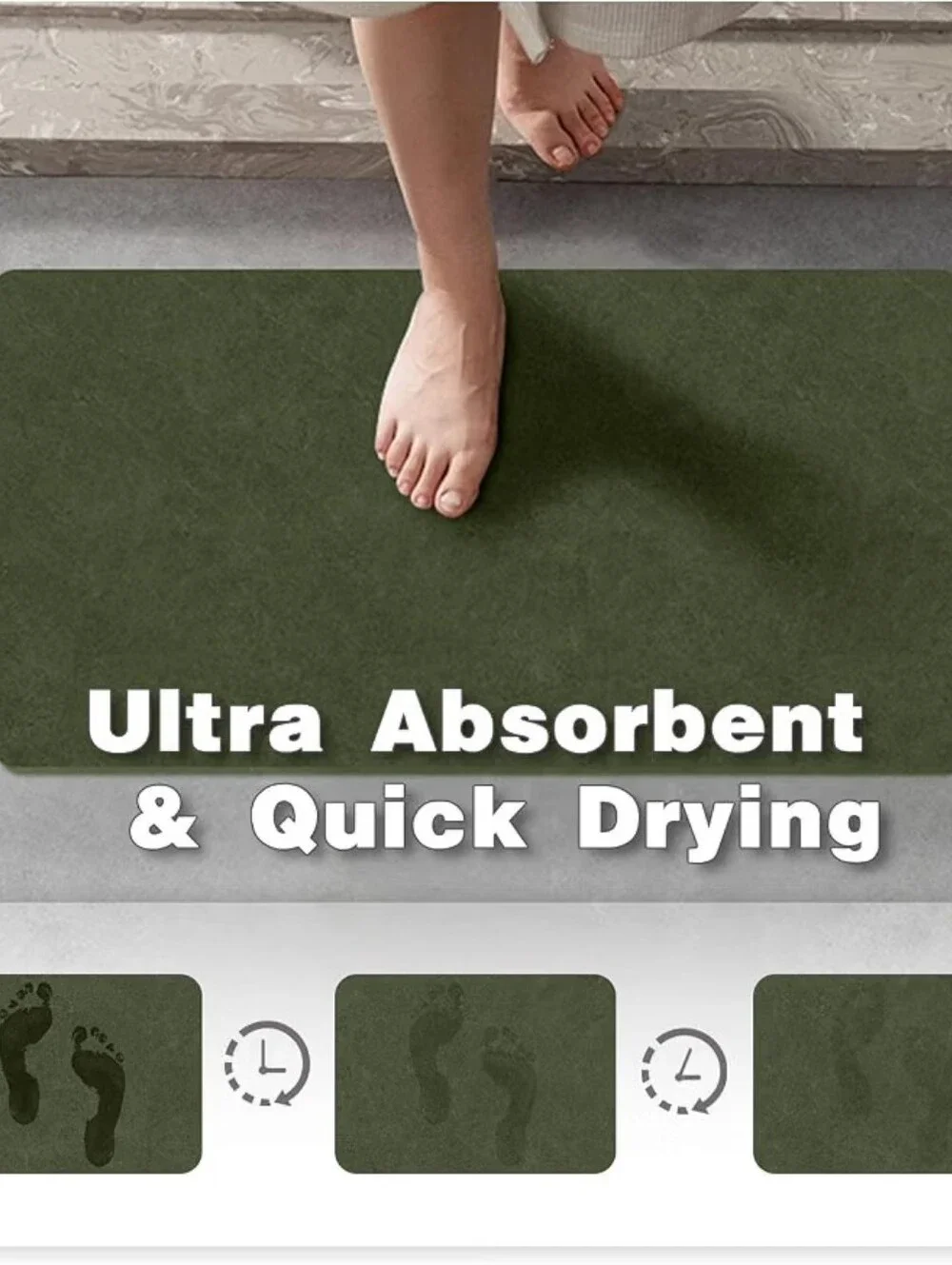 Green Bathroom Mat